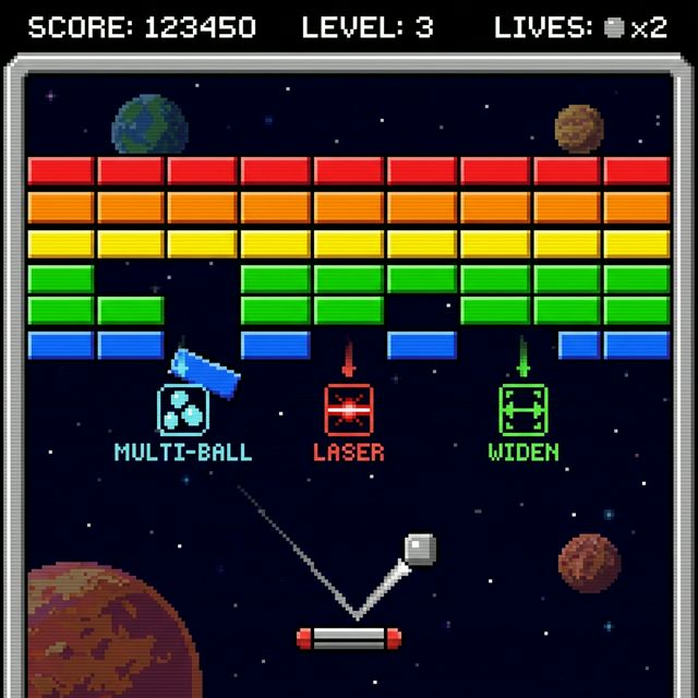 Brick Breaker — Arcade 2D minigame